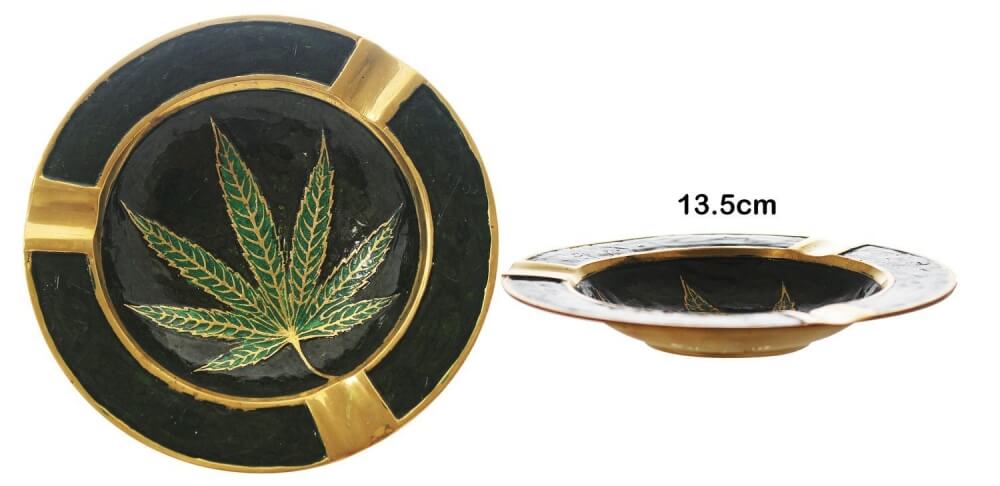 Large Brass Leaf Bowl For Living Room Table