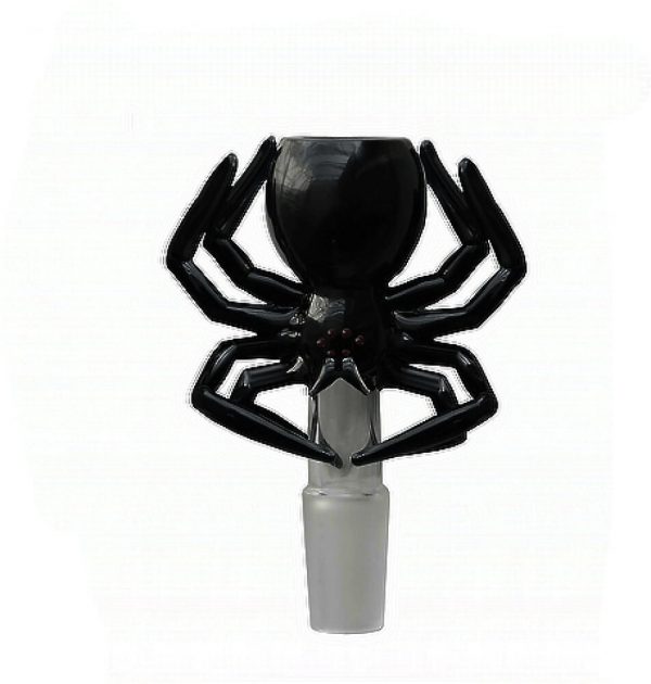 Black Spider Male Glass Herb Holder - Fits 14mm Bong