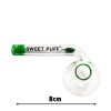 Sweet Puff Pipe with Green Rim and Balancer 8cm