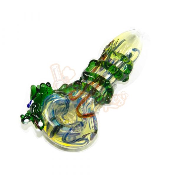 Agung Glass Pipe Green Dragon
