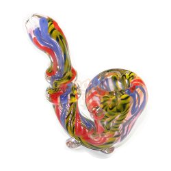 Agung Sherlock Glass Bubbler Pipe Rainbow