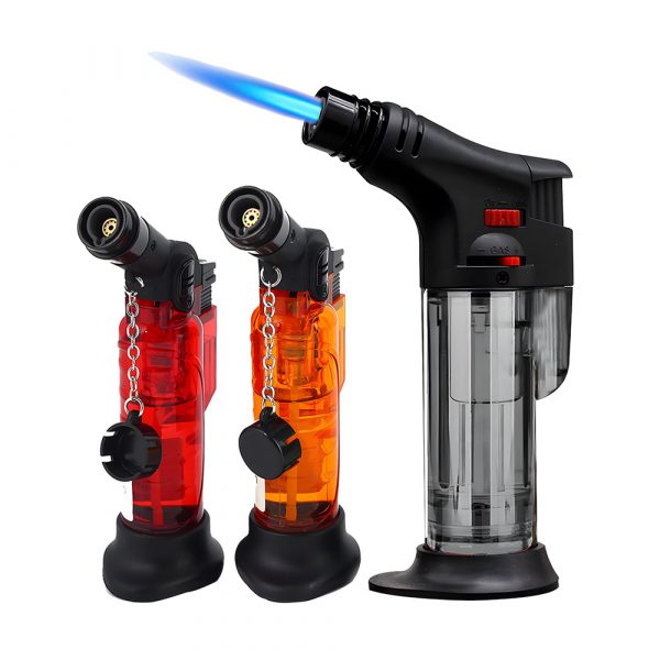 TRIO Clear Stand Up Blow Torch Jet Lighter