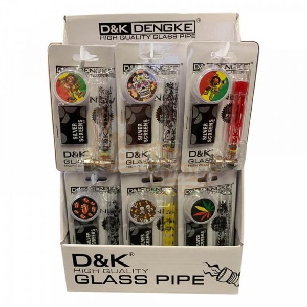 Glass Pipe + Plastic Grinder + Screen Packs