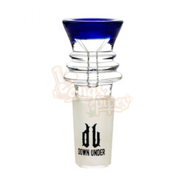 Male Glass Herb Holder Cone Piece 19mm Blue