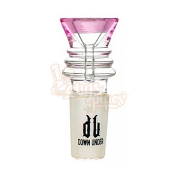 Male Glass Herb Holder Cone Piece 19mm Pink