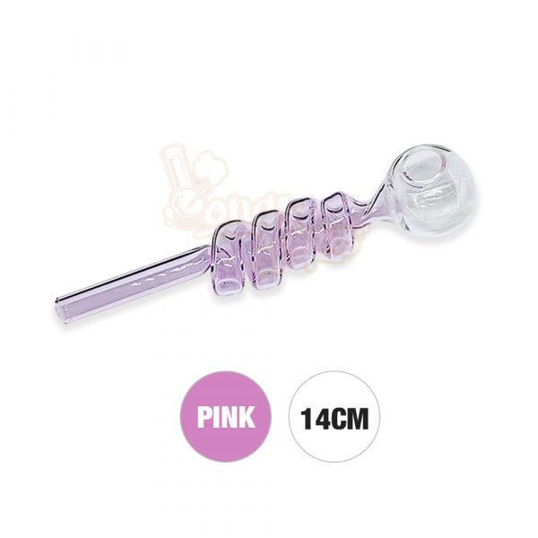 Pink Curly Sweet Puff Pipe 14cm
