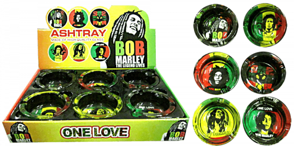 Bob Marley One Love Glass Ashtray