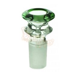 Round Male Glass Herb Holder Cone Piece 19mm Pine Green
