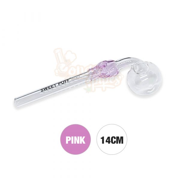 Skull Sweet Puff Pipe with Pink Balancer 14cm