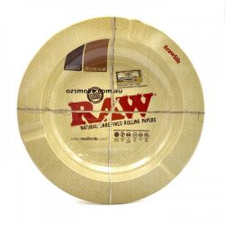 RAW ROUND METAL SMALL ASH TRAY 14cm