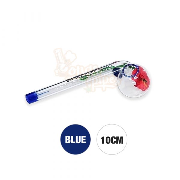 Sweet Puff Pipe with Blue Rim and Balancer 10cm
