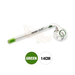 Sweet Puff Pipe with Green Rim and Balancer 14cm