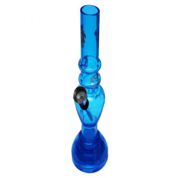 Acrylic Water Pipe With Built In Grinder 17cm Blue