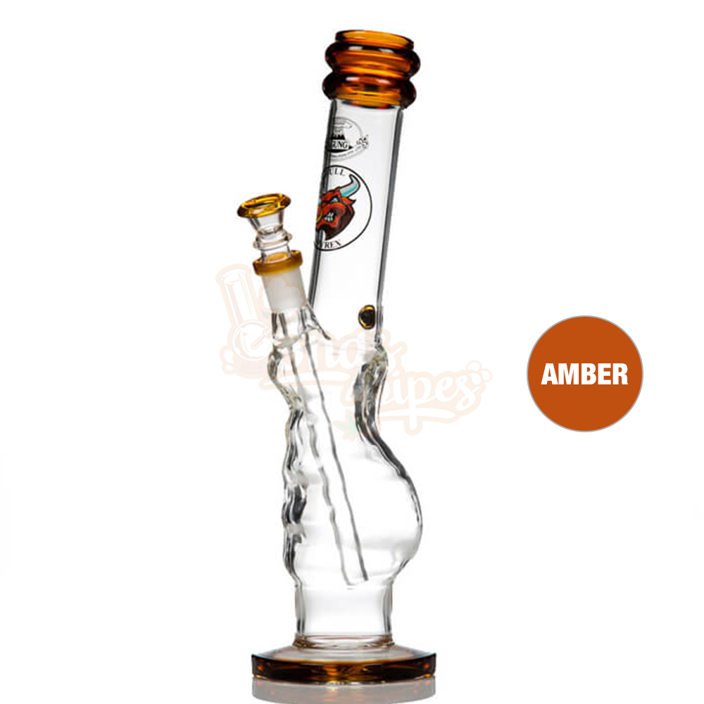 Agung Gripper Full Glass Bong 33cm Amber