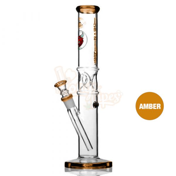 Agung Ice Slider Full Glass Bong 33cm Amber