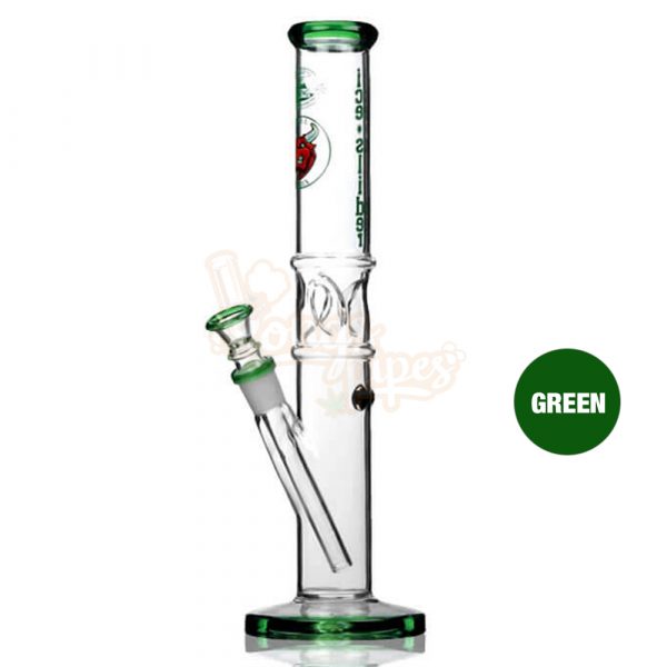 Agung Ice Slider Full Glass Bong 33cm Green