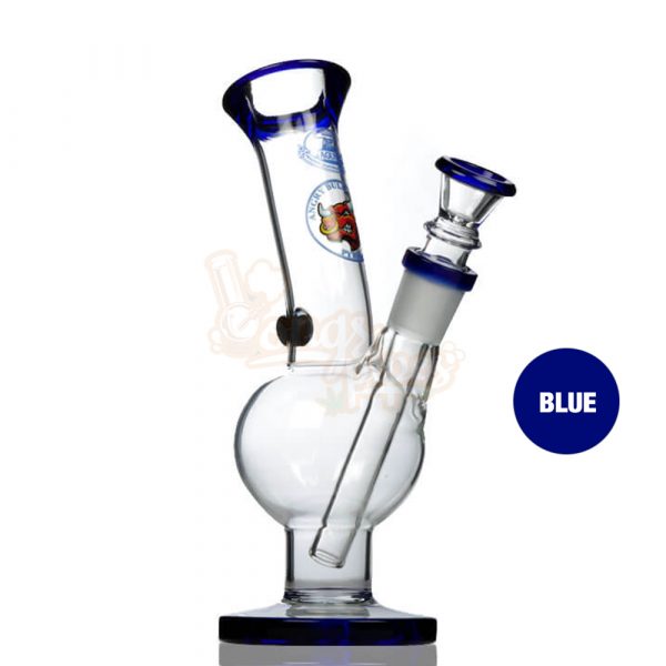 Agung Medium Bull Glass Slider Bubble Bong 25cm Blue