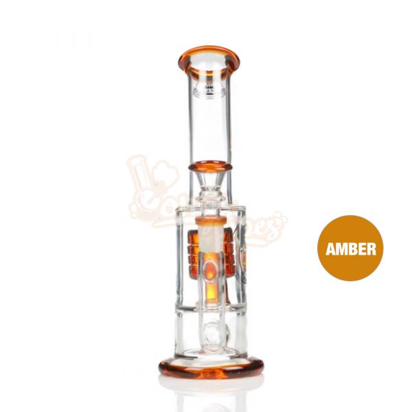 Agung Percolator Full Glass Bong 23cm Amber