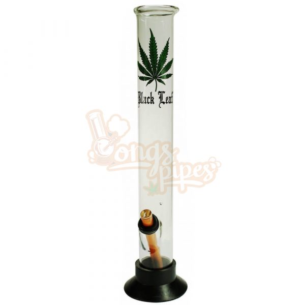 Black Leaf Glass Waterpipe 40cm