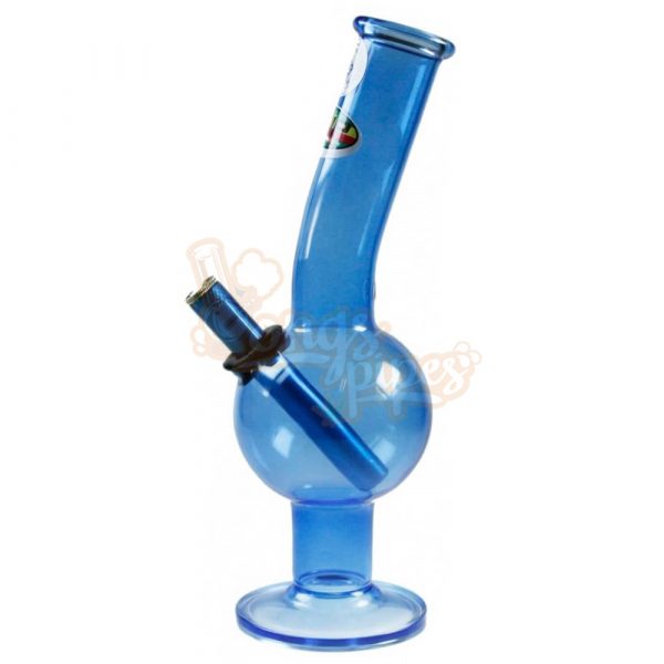 MWP Blue All Glass Bent Bubble 29.5cm