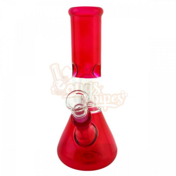 See Through Glass Dome Perk Bong 20cm Red