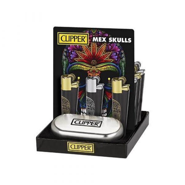 CLIPPER Metal Lighters MEX Skulls