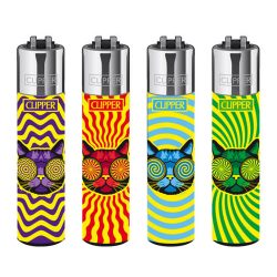 CLIPPER Refillable Trippy Cats Large