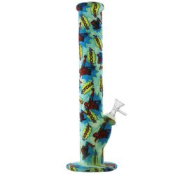 Glow In the Dark Spider Man Straight Silicone Bong 35cm
