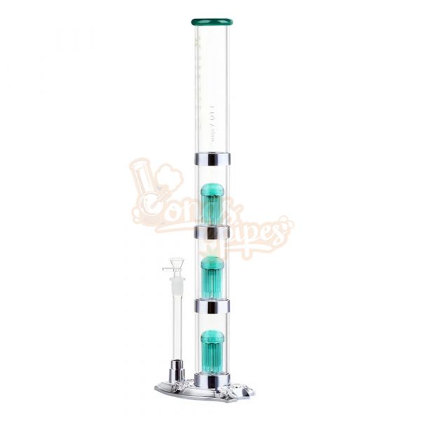 Triple Tree Perc Waterpipe with LED Lights 37cm