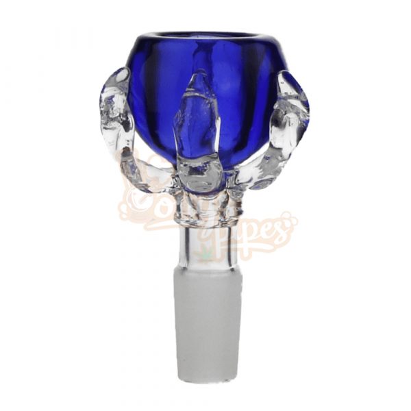 Dragon Claw Bowl 14mm Colored Glass Cone Piece Blue