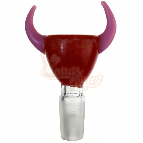 Viking Cone Piece with 2 Horn Handle 14mm Red
