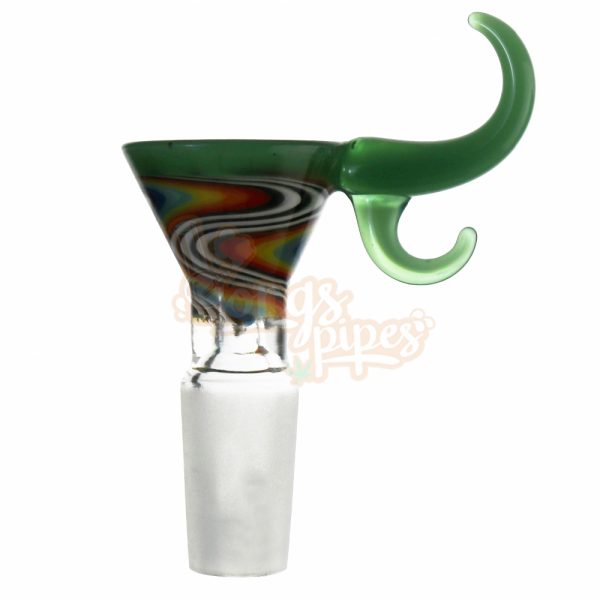 WigWag Cone Piece with Colored Double Handle 14mm Green