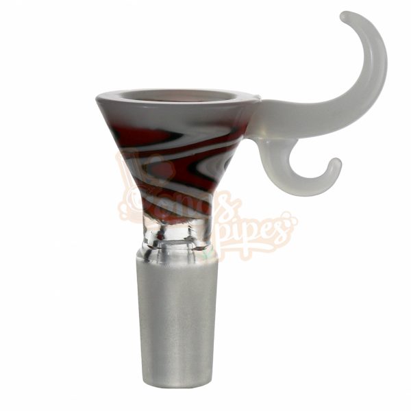 WigWag Cone Piece with Colored Double Handle 14mm White