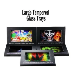 Large Glass Rolling Trays
