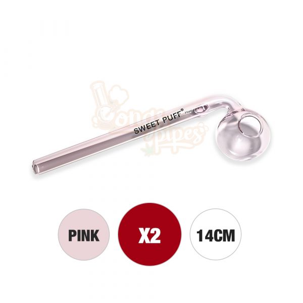 Pack 2X Pink Sweet Puff Pipe 14cm