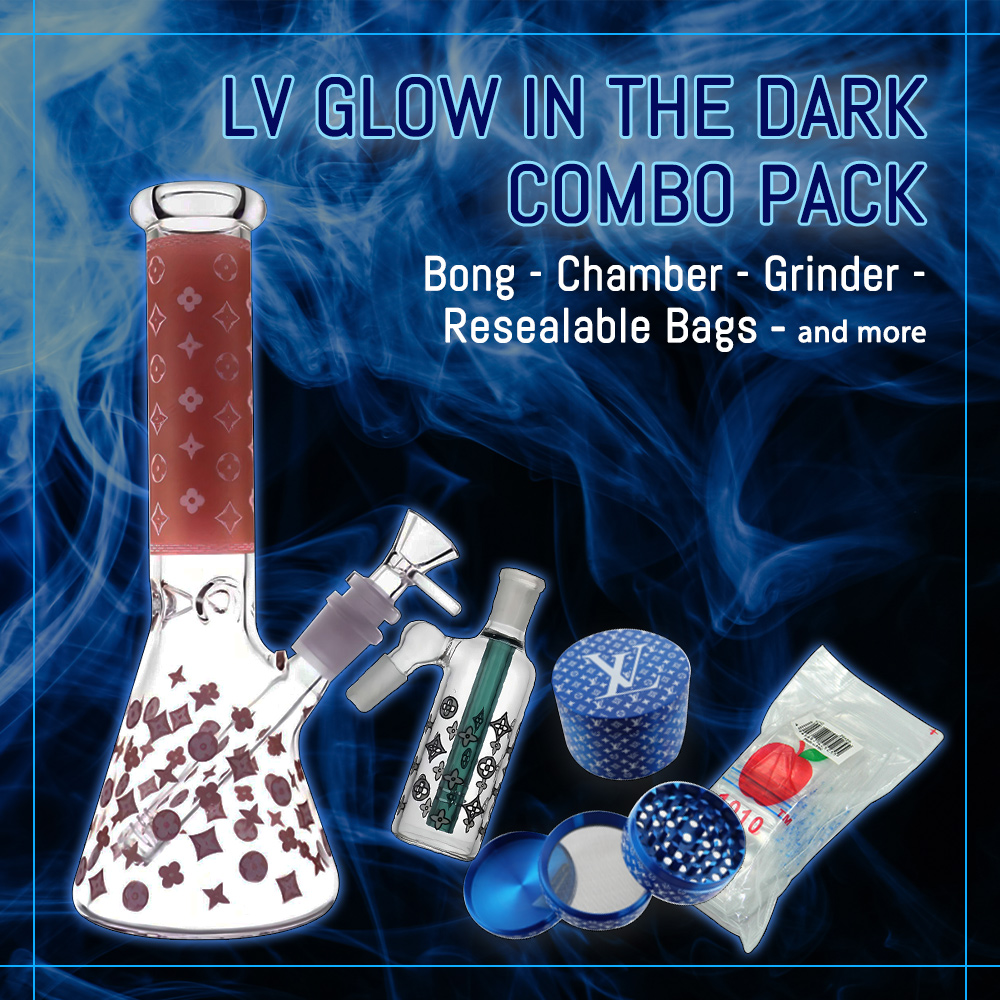 Exclusive Glow in the Dark Bong LV Combo Pack