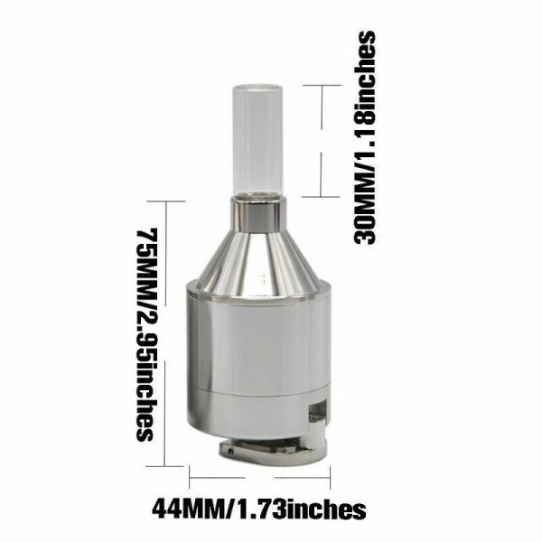 Metal Powder Grinder Hand Mill Funnel with Snuff Kit Glass Bottle