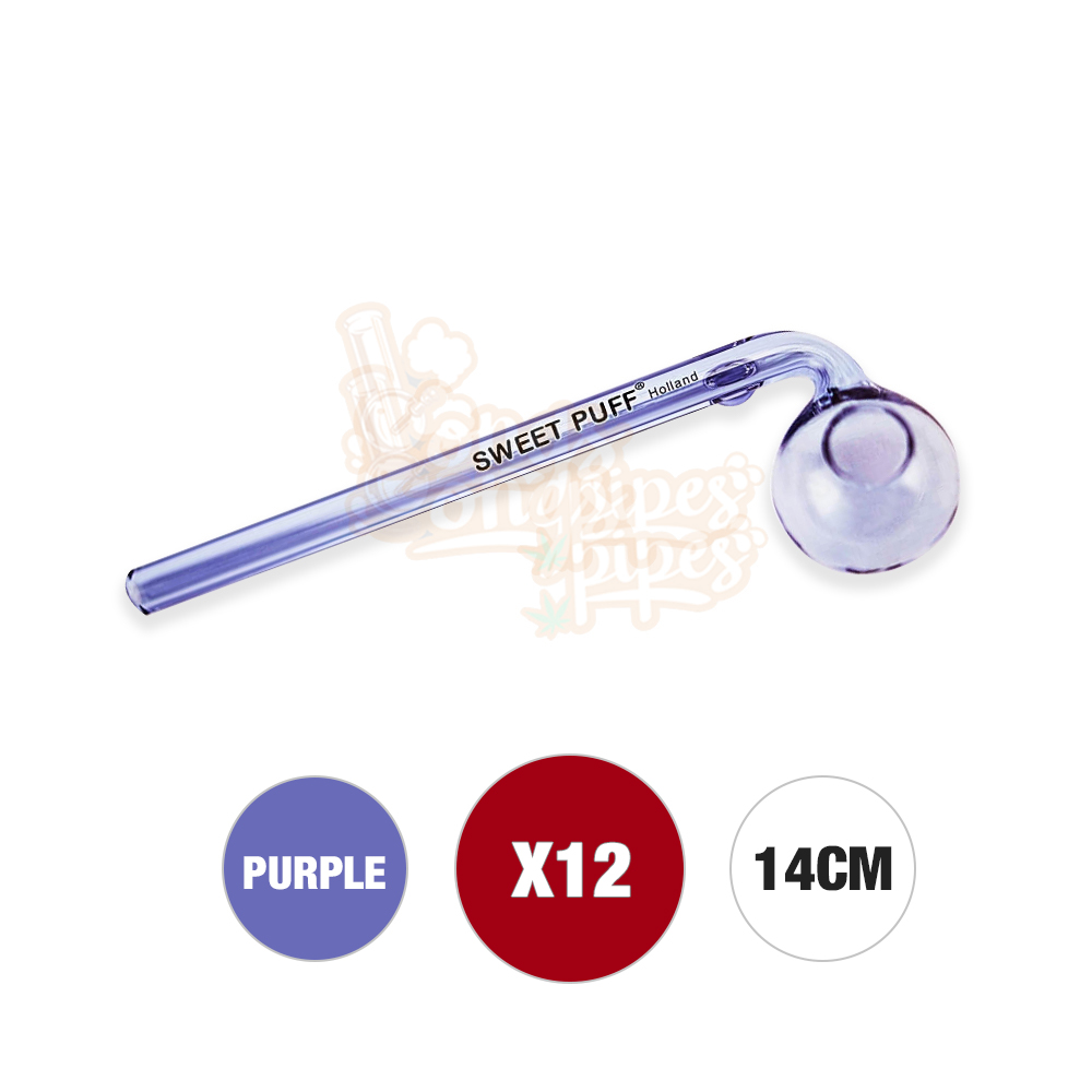 12X Purple Sweet Puff Pipe 14cm
