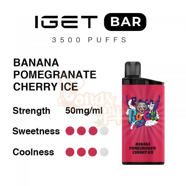 Banana Pomegranate Cherry Ice Iget Bar 3500