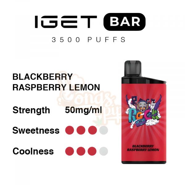 Blackberry Raspberry Lemon IGET Bar 3500