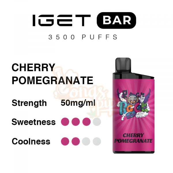 Cherry Pomegranate IGET Bar 3500