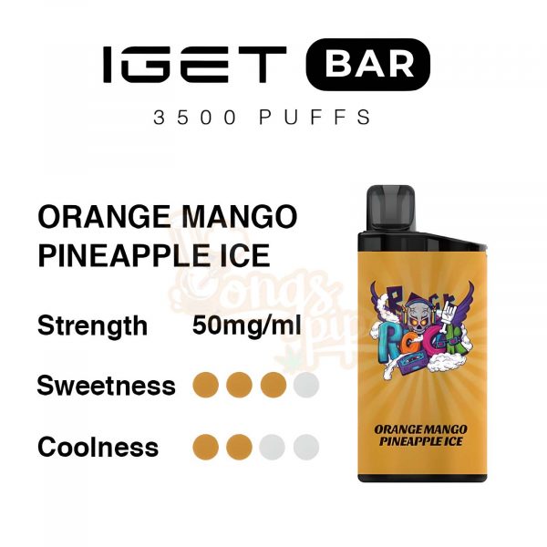 orange mango pineapple ice iget bar flavours