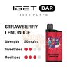 strawberry lemon ice iget bar flavours