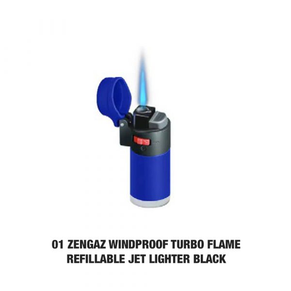 ZENGAZ Windproof Turbo Flame Refillable Jet Lighter Blue