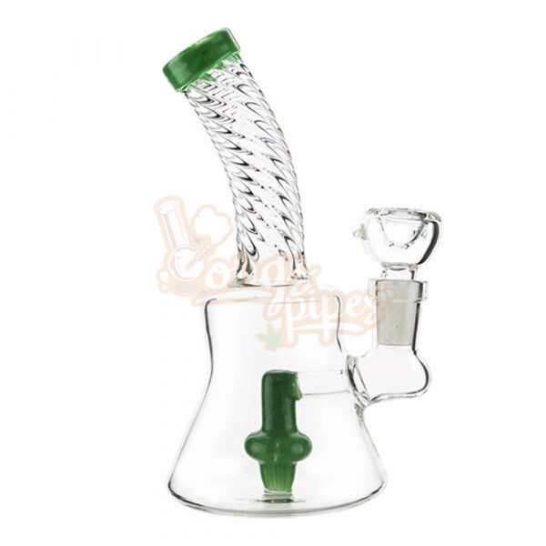 Layed Back Twisted Lollipop Bong 15.5cm Green