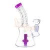 Layed Back Twisted Lollipop Bong 15.5cm Pink