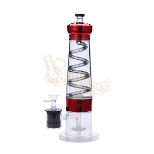 Electric Lava Lamp Bong With UFO Perc Red
