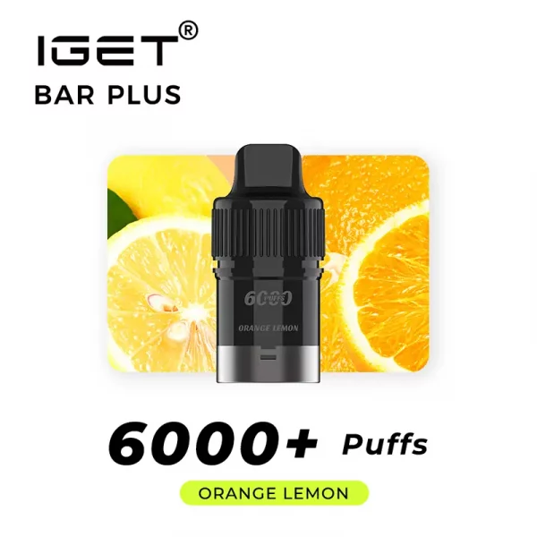 IGET Bar Plus Pod 6000 Puffs - Orange Lemon