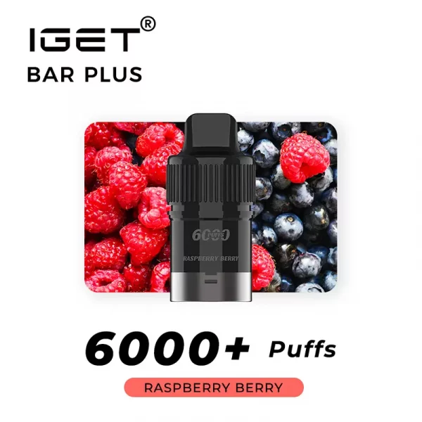 IGET Bar Plus Pod 6000 Puffs - Raspberry Berry