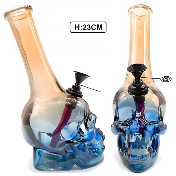 Glass Skull Bong 23cm